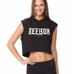 Reebok Combat Sleeveless Crop Hoodie